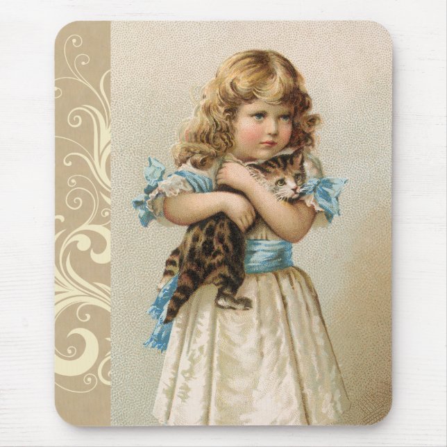Vintage Kitten Mouse Pad (Front)