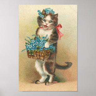 Vintage Kitten Poster