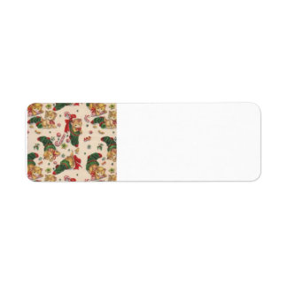 Vintage Kittens in Stockings Labels