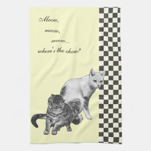 Vintage Kittens Kitchen Towel