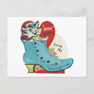 Vintage Kitty Valentine Holiday Postcard