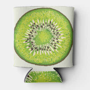Vintage kiwi slice pattern. can cooler