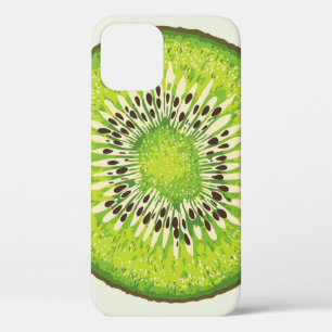 Vintage kiwi slice pattern. iPhone 12 case