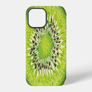Vintage kiwi slice pattern. iPhone 12 case