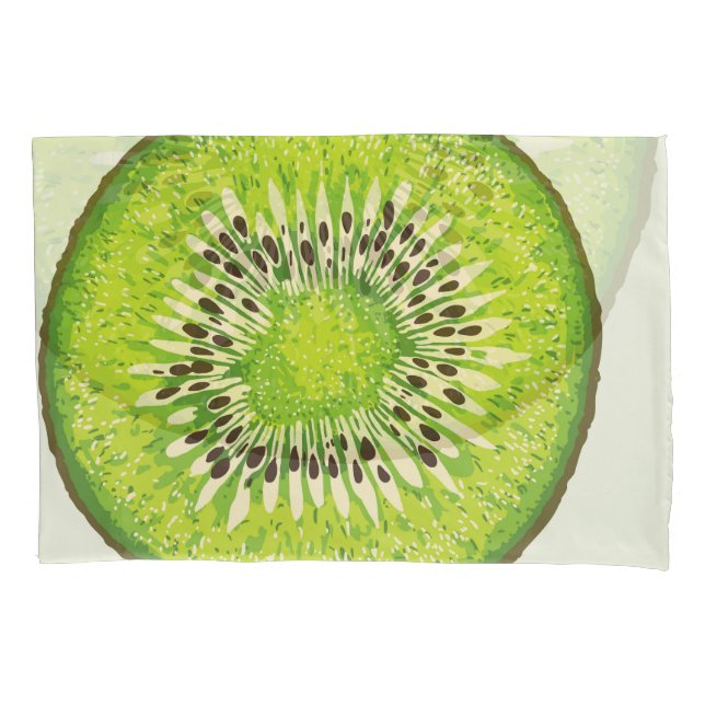 Vintage kiwi slice pattern. pillowcase (Front)