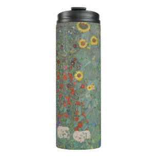Vintage Klimt Farm Garden Sunflowers Floral Art Thermal Tumbler