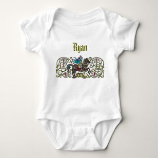 Vintage Knight Personalised Baby Bodysuit