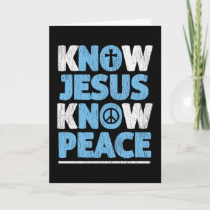 Vintage Know Jesus Know Peace Christian Faith Gift Card