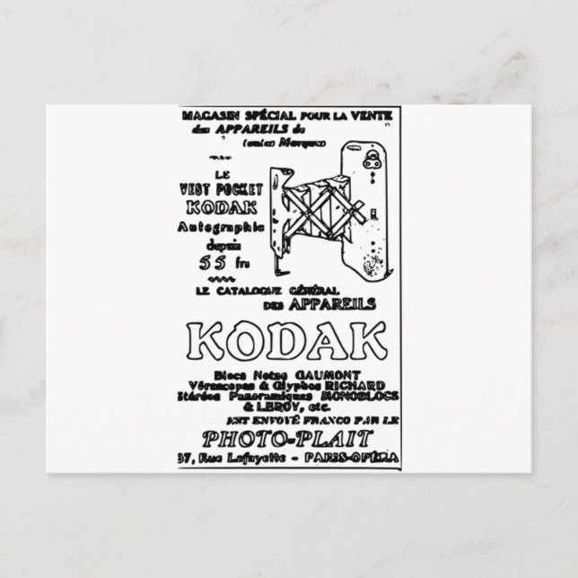 Vintage Kodak Advert Postcard (Front)