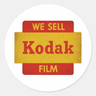 Vintage Kodak Film sign Classic Round Sticker