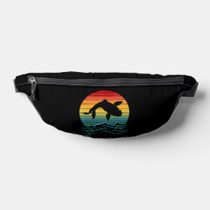 Vintage Koi Fish Sunset Scenery Bum Bags