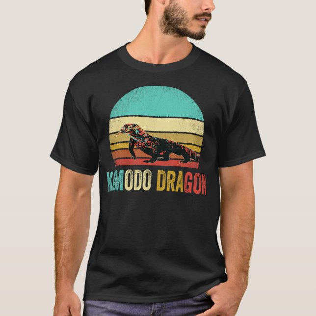 Vintage Komodo Dragon Shirt Sunset (Front)