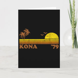 Vintage Kona Hawaii Beach Retro Hawaiian Surfing 7 Card