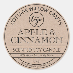 Vintage Kraft Paper Soy Candle Labels