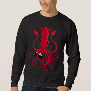 Vintage Kraken Attacking Ship Octopus Monster Sweatshirt
