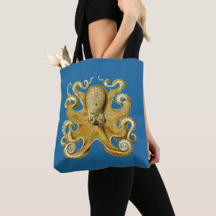 Vintage Kraken, Octopus Gamochonia, Ernst Haeckel Tote Bag