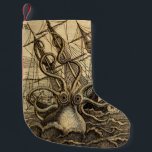 Vintage Kraken Print Small Christmas Stocking<br><div class="desc">Original drawing by Pierre Dénys de Montfort</div>