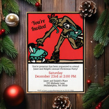 Vintage Krampus Art Customisable Party Invitation