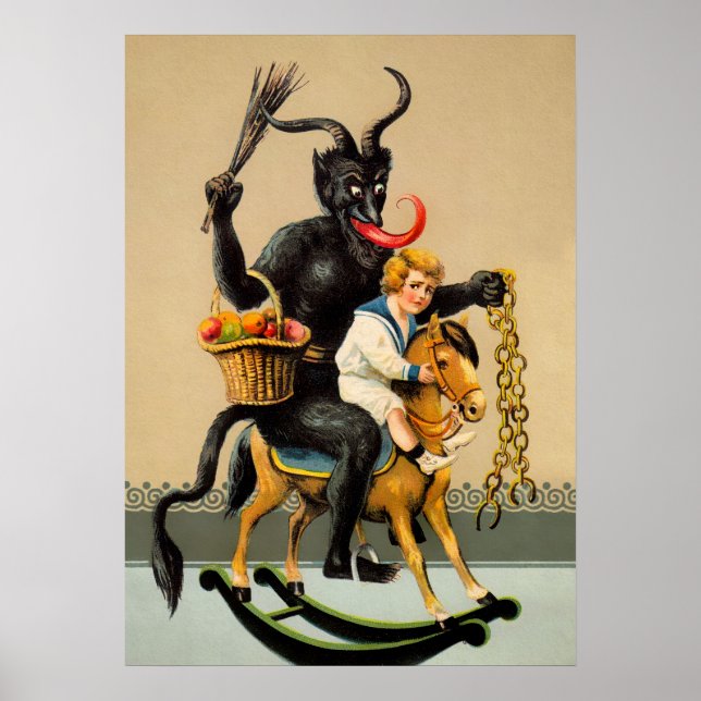Vintage Krampus Art Poster (Front)