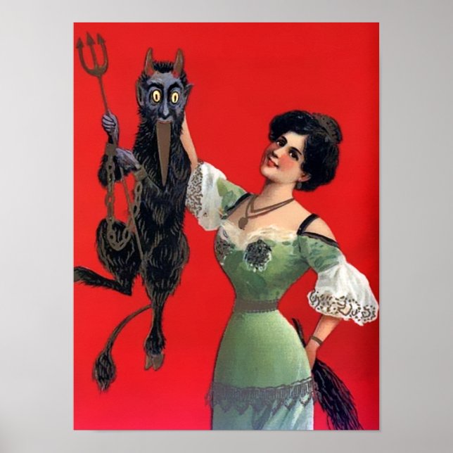 Vintage Krampus Art Poster (Front)