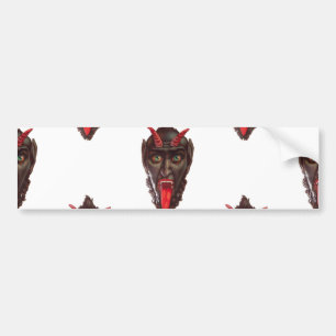 vintage krampus bumper sticker