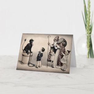 Vintage Krampus Christmas Card