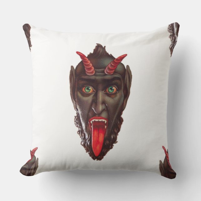 vintage krampus cushion (Front)