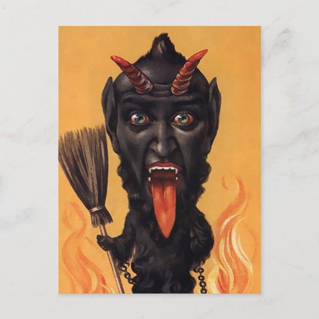 Vintage Krampus Devil Postcard (Front)