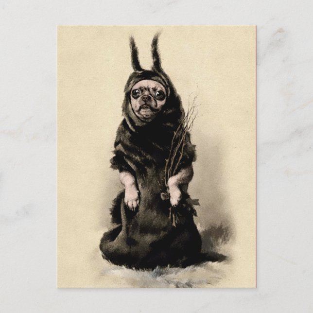 Vintage Krampus Dog Postcard (Front)