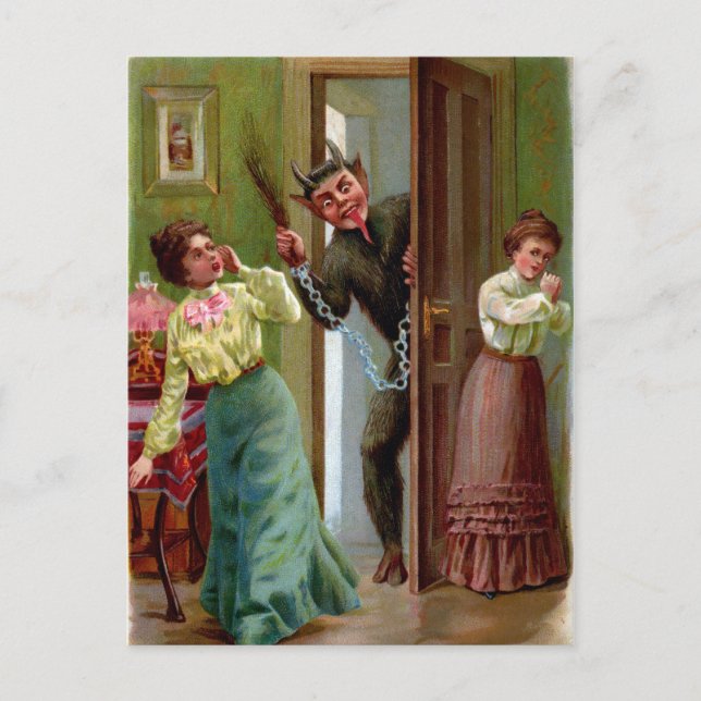 Vintage Krampus Surprise Postcard (Front)