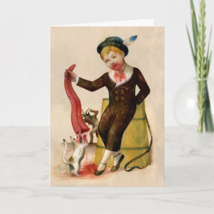 Vintage Krampus Tongue Christmas Card