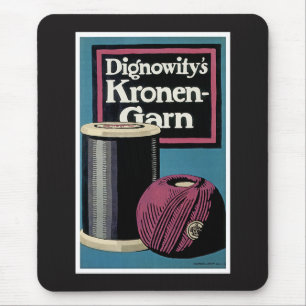 Vintage Kronengard Yarn Ad Mouse Pad