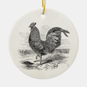 Vintage Kulm Fowl Rooster Chicken - Chickens Hen Ceramic Tree Decoration
