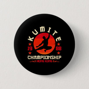 Vintage Kumite Tournament Retro Funny Viral Karate 6 Cm Round Badge