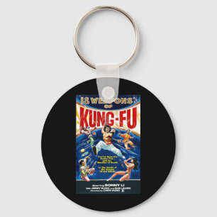 Vintage Kungfu Karate Bjj Martial Arts Movie Retro Key Ring