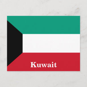 Vintage Kuwait Flag Travel Tourism Postcard