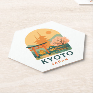 Vintage Kyoto Japan – Minimalist Travel Paper Coaster