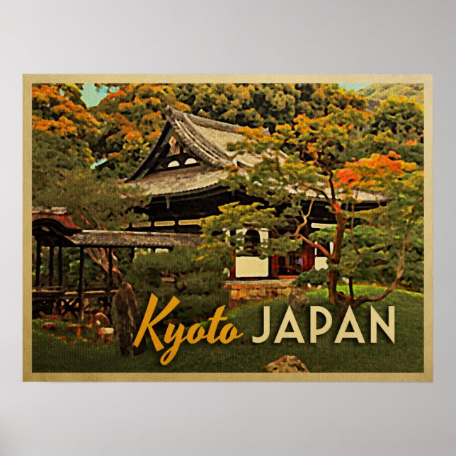 Vintage Kyoto Japan Poster (Front)