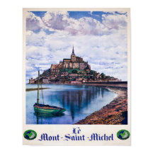 Vintage L.Pecheuy 1930 Mont Daint Michel Travel