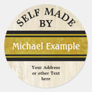 Vintage Label black MIX + your backgr. & Text