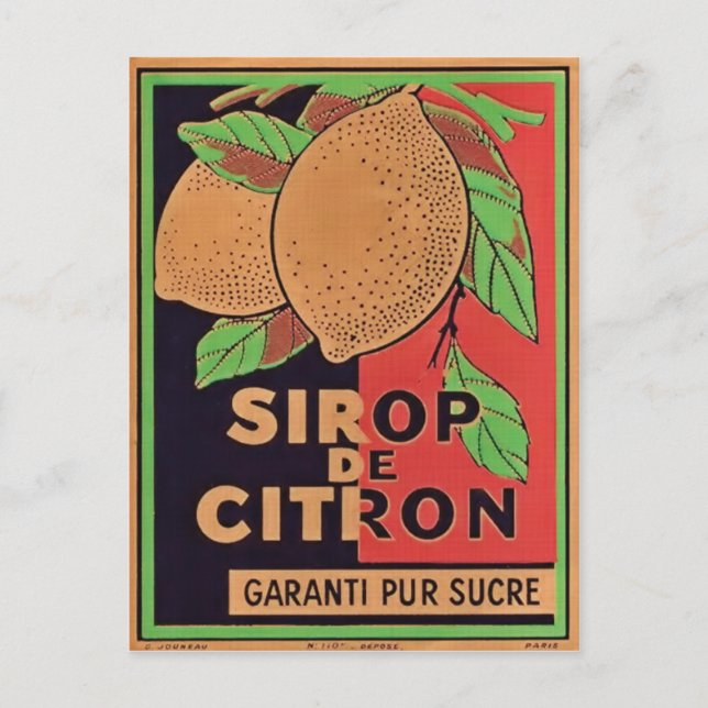 Vintage Label Postcard (Front)