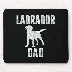 Vintage Labrador Dad Gift Dog Daddy Golden Black Mouse Pad