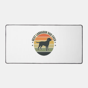 Vintage Labrador Dad Sunset Dog Vector Shirt_1 Desk Mat