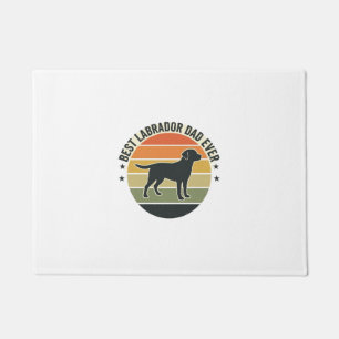 Vintage Labrador Dad Sunset Dog Vector Shirt_1 Doormat