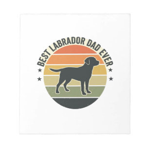 Vintage Labrador Dad Sunset Dog Vector Shirt_1 Notepad
