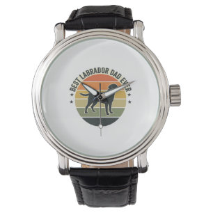 Vintage Labrador Dad Sunset Dog Vector Shirt_1 Watch