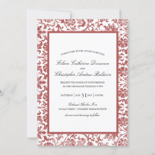 Vintage Lace Affair   Wedding Invitation