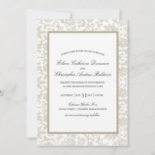Vintage Lace Affair   Wedding Invitation