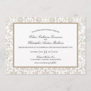 Vintage Lace Affair Wedding Invitation