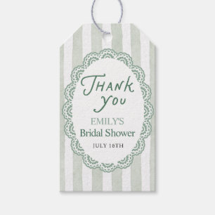 Vintage Lace Bridal Shower Thank You Gift Tags
